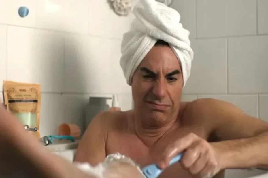 Ladies First Netflix Sacha Baron Cohen bathtub scene