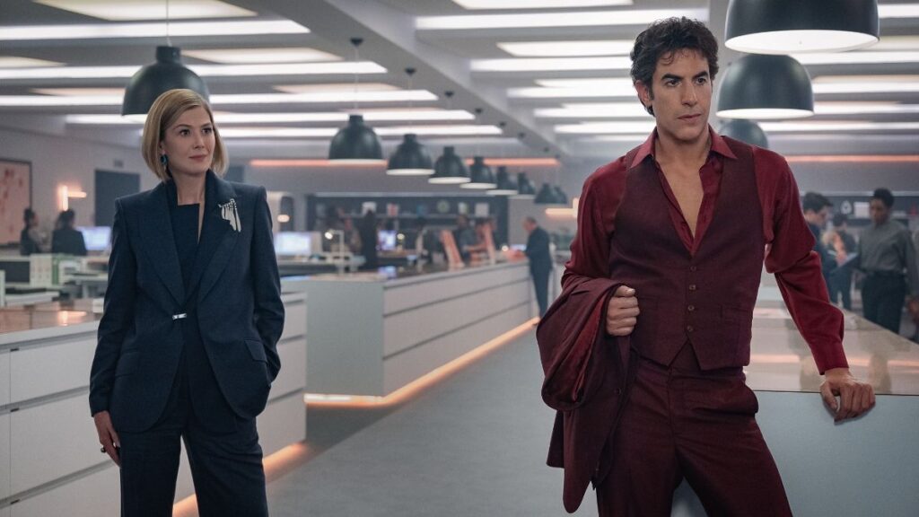 Ladies First comedy Netflix Rosamund Pike and Sacha Baron Cohen