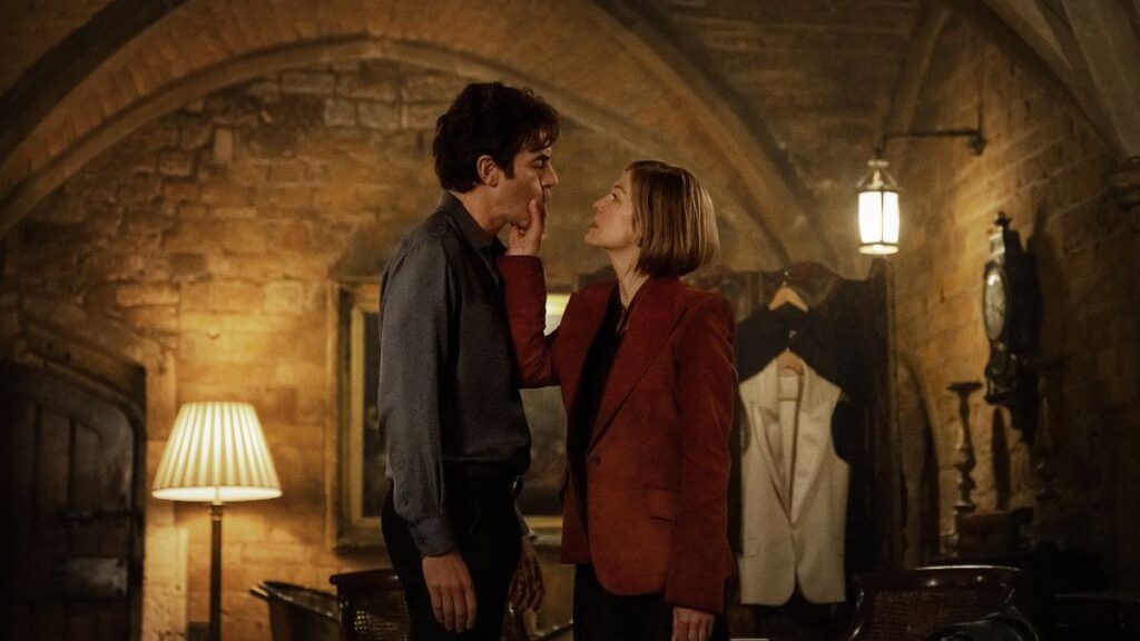Ladies First comedy Netflix Sacha Baron Cohen - Rosamund Pike